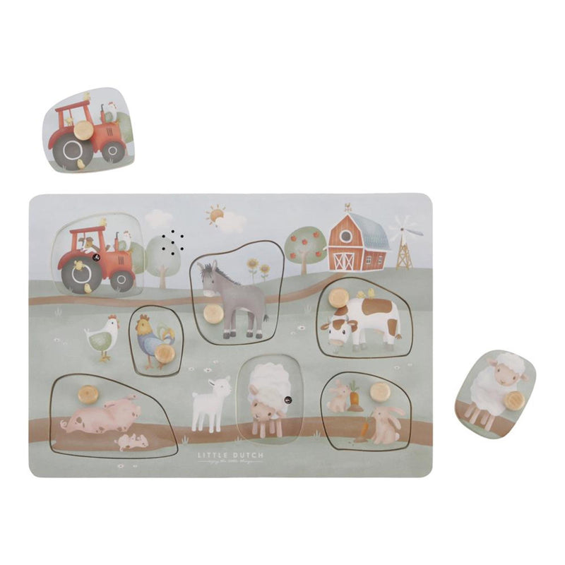 Afbeelding laden in galerijviewer, Little dutch - little farm geluiden puzzel fsc
