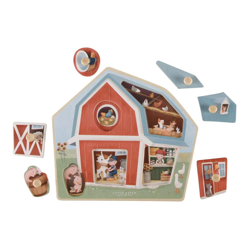 Load image into Gallery viewer, Little dutch little farm houten puzzel fsc
