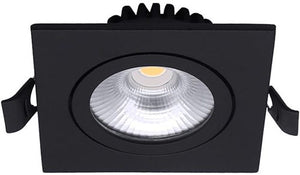 Enzo led inbouwspot 6w 2700k 85mm 60gr vierkant verstelbaar zwart - led4615