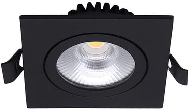 Enzo led inbouwspot 6w 2700k 85mm 60gr vierkant verstelbaar zwart - led4615