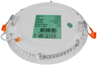 Enzo led panel downlight 12w 3000k incl. driver wit - led2631