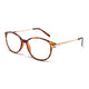 Spectrum leesbril havanna goud 2.50 klassiek rond