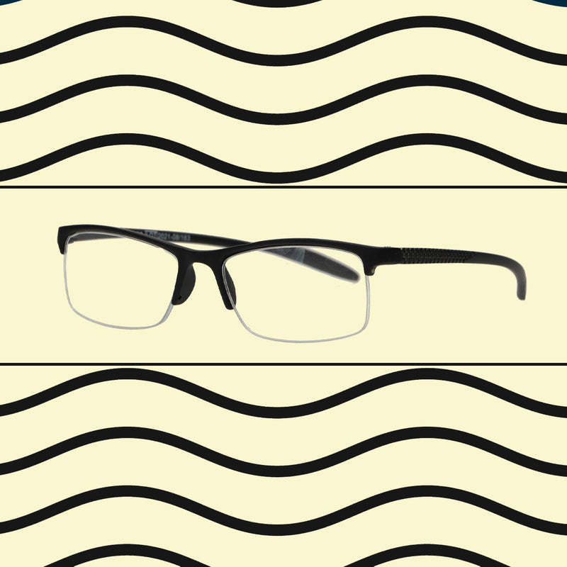 Load image into Gallery viewer, Spectrum leesbril zwart rechthoekig half randloos 2.00
