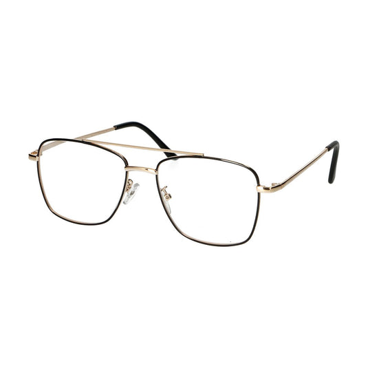 Spectrum leesbril vintage piloot metaal goud zwart 3.00
