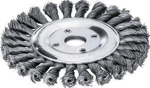 Lessmann ronde borstel | gat d. 125 mm draaddikte 0,5 mm | staal 14 mm | 12.500 omw min | 1 stuk - 473211 473211