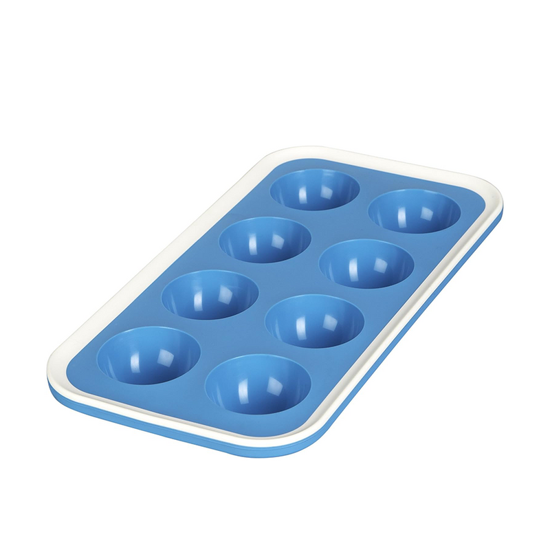Load image into Gallery viewer, Abi levivo ijsblokjesvorm siliconen halve cirkel 8 blokjes blauw
