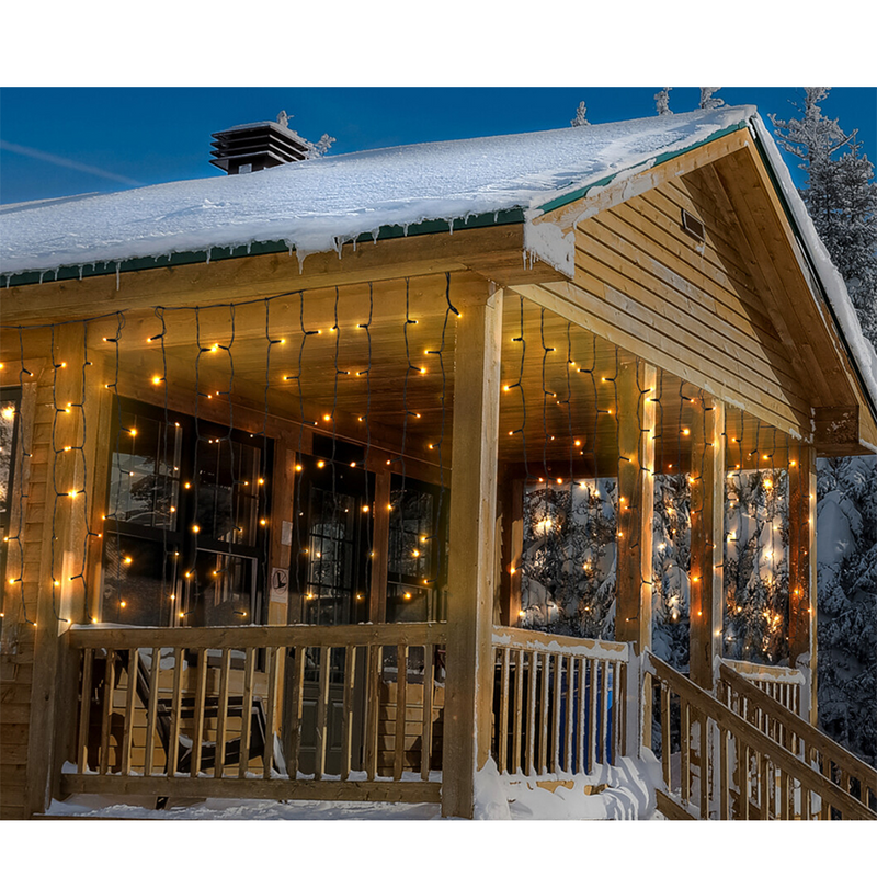 Laden Sie das Bild in Galerie -Viewer, Lichtgordijn flashing led warm wit 189 leds 200x70cm
