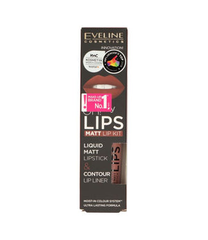 Eveline oh! my lips liquid matt lip kit nr. 02 milky chocolate