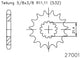 Esjot sprocket 532 15z standard