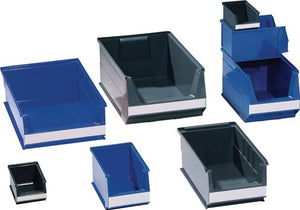 Lockweiler magazijnbak | l160 140xb100xh75 mm | pe-regeneraat grijs | 25 stuks - 19100514 19100514