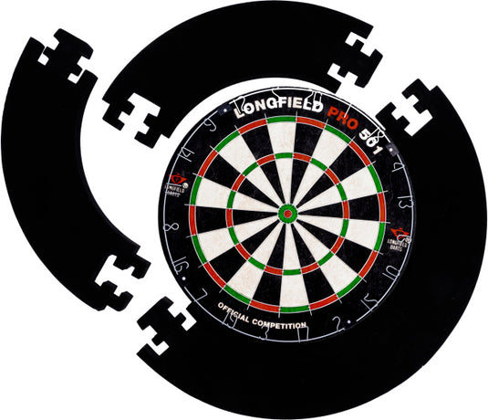 Longfield darts Dartbord Omranding voor Muurbescherming 4-delig