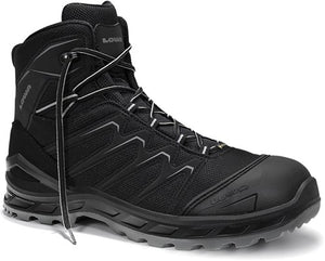 Lowa veiligheidsschoenen lowa werkschoen larrox work gtx mid 5480 s3 | zwart grijs | maat 43 - 4063606292688
