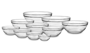 Duralex schaal lys stapelbaar rond hardglas 500ml 14cm 6 stuks