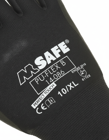 M-safe pu-flex b 14-086 werkhandschoen | zwart | maat xl - 11408610