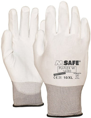M-safe pu-flex werkhandschoen w 14-083 wit, xl - 11408310 - 11408310