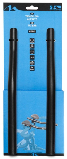 Load image into Gallery viewer, M-Wave Opzetstuur Triatlon Aero 25,4 350 31,8 mm zwart
