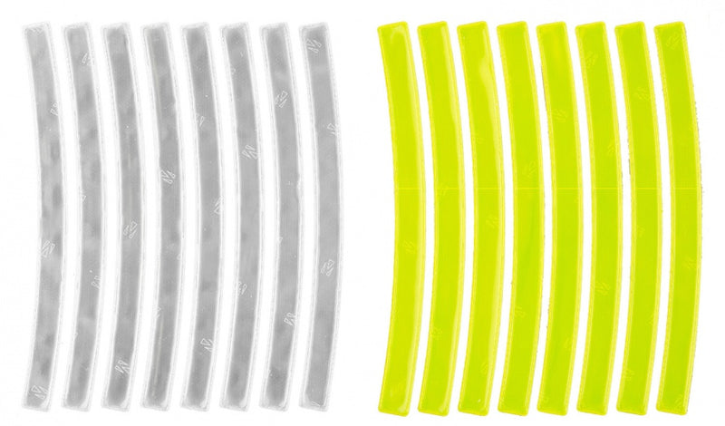 Load image into Gallery viewer, M-Wave Reflecterende Stickers Wit + Geel 16 Stuks
