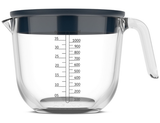 Mepal maatbeker met deksel - chef it - navy - 1000ml