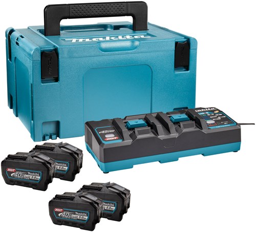 Afbeelding laden in galerijviewer, Makita 191u42-2 | accu startset | xgt | dc40rb + 4 x accu bl4050f | 40v max 4.0ah in mbox - 191u42-2
