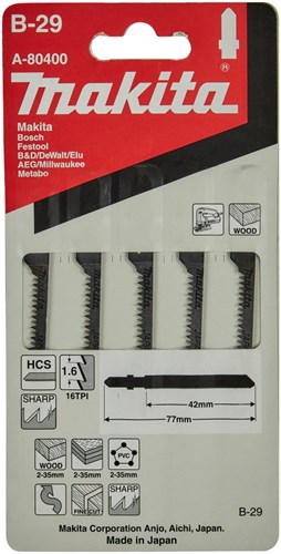 Load image into Gallery viewer, Makita accessoires decoupeerzaagblad b29 - t101ao | 5 stuks - a-80400
