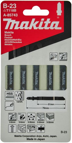 Chargez l'image dans la visionneuse de la galerie, Makita accessoires decoupeerzaagblad b23 - t118b | 5 stuks - a-85743

