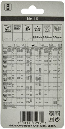 Makita accessoires decoupeerzaagblad no16 - a-85830