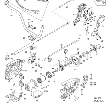 Makita accessoires 144312-2 beschermring compleet em403mp | t.b.v dur369az - 144312-2