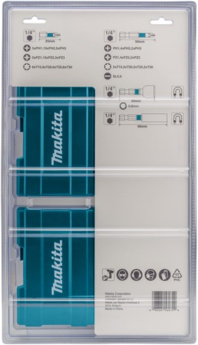 Load image into Gallery viewer, Makita accessoires 90-delige schroefbitset makita impact black in twee handige meeneemdoosjes - e-03109
