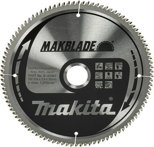 Makita accessoires makita afkortzaagblad voor hout | makblade | ø 216mm asgat 30mm 100t - b-32867
