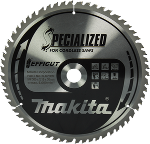 Makita accessoires makita afkortzaagblad voor hout | efficut | ø 305mm asgat 30mm 60t - b-67309