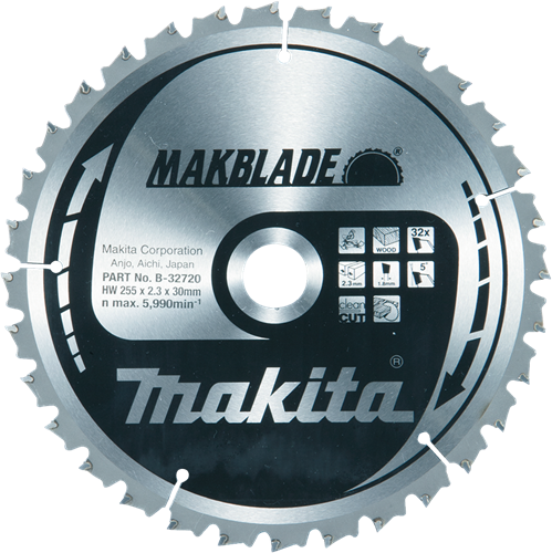 Load image into Gallery viewer, Makita accessoires afkortzaagblad hout | makblade 255x30x2,3 32t 5g - b-32720 b-32720
