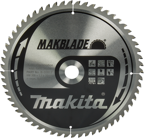 Makita accessoires afkortzaagblad hout | makblade 305x30x2,3 60t 5g - b-32817 - b-32817