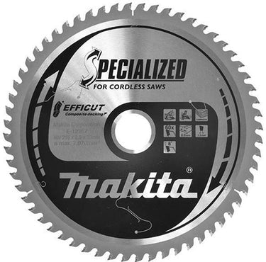 Makita accessoires makita afkortzaagblad voor wpc | efficut | ø 216mm asgat 30mm 60t - e-12192