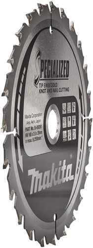 Makita accessoires makita b-33093 cirkelzaagblad hout (noest spijker) | specialized | 165 x 20 mm | 24-tands