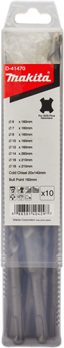 Makita accessoires boor- beitelset 10-delig - d-41470 d-41470