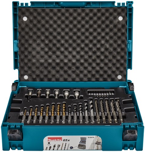 Load image into Gallery viewer, Makita accessoires boor- schroefbitset | sds-plus | in mbox | 65-delig - b-69478
