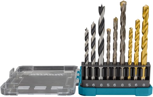 Load image into Gallery viewer, Makita accessoires borenset steen hout metaal 9-delig - d-71962
