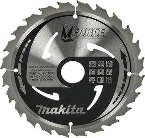 Makita accessoires makita cirkelzaagblad voor hout | mforce | ø 185mm asgat 30mm 24t - b-32035