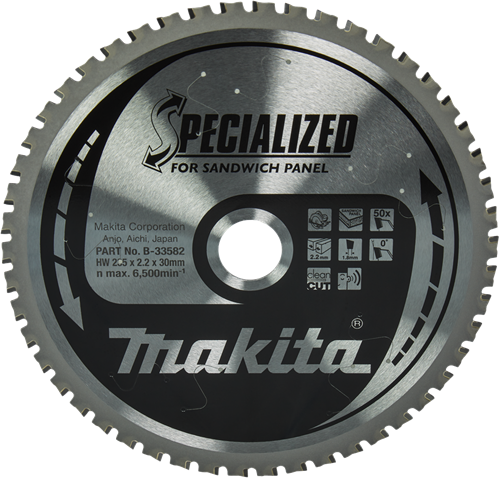 Afbeelding laden in galerijviewer, Makita accessoires makita cirkelzaagblad voor sandwichpaneel | specialized | ø 235mm asgat 30mm 50t - b-33582
