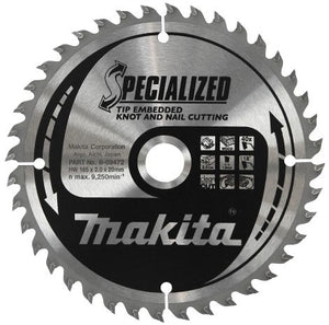 Makita accessoires makita b-09519 cirkelzaagblad hout (noest spijker) | embedded tip | 235 x 30 mm | 48-tands