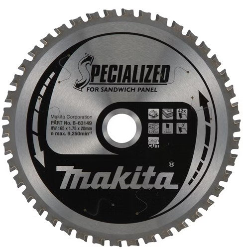 ギャラリービューアに画像をロードする, Makita accessoires makita cirkelzaagblad voor sandwichpaneel | specialized | ø 165mm asgat 20mm 42t - b-63149
