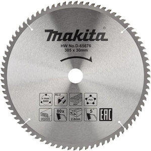 Makita accessoires d-65676 afkortzaagblad | div. materialen | 305x30x2,8 | 80t | 5g - d-65676
