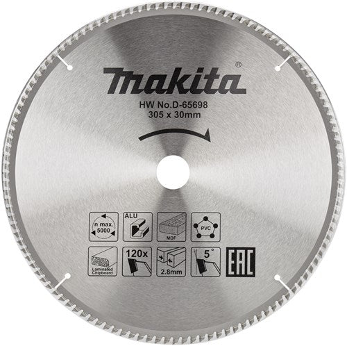 Load image into Gallery viewer, Makita accessoires d-65698 afkortzaagblad | div. materialen | 305x30x2,8 | 120t | 5g - d-65698
