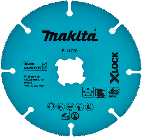 Makita accessoires doorslijpschijf 125x22,23x2,0mm - e-11776 e-11776
