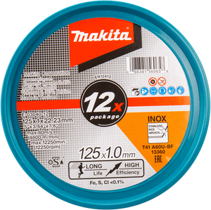Makita accessoires doorslijpschijf rvs 125 mm - e-03040-12