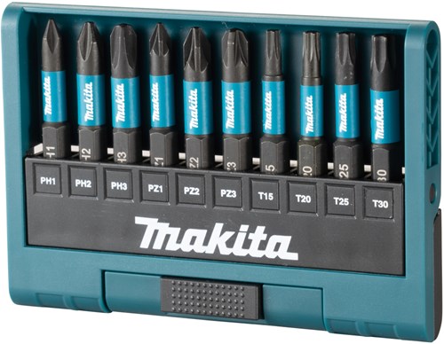 Load image into Gallery viewer, Makita accessoires e-12011 slagschroefbitset | 10-delig | x impact black - e-12011
