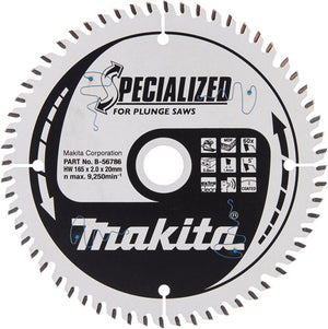 Makita accessoires makita b-56786 invalcirkelzaagblad gemelamineerd | specialized | 165 x 20 mm | 60-tands