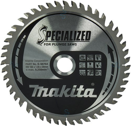 Load image into Gallery viewer, Makita accessoires invalcirkelzaagblad | hout | 165x20x1,85 48t - b-56764

