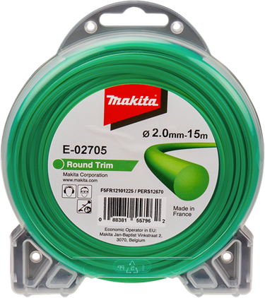 Makita accessoires makita maaidraad rond 2 mm x 15 m voor accu bosmaaier - e-02705
