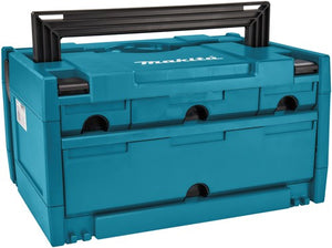 Makita makstor nr.4-5 gereedschapskist (blauw, 4 lades (1 groot 2 klein 1 middelgrote))